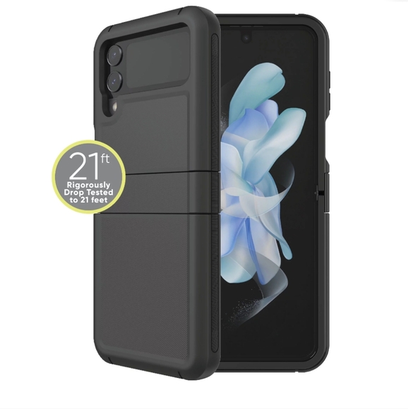 NEW Samsung Galaxy Z Flip4 5GBlack Rugged Phone Case - Picture 4 of 7